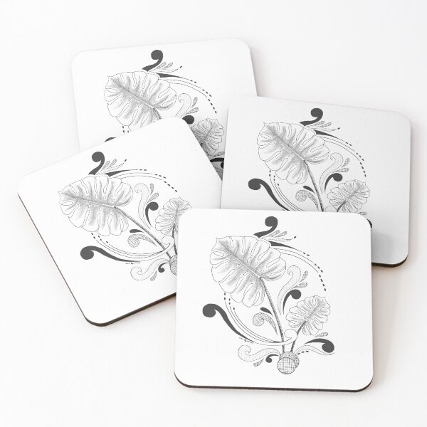 Item preview, Monstera Scrollwork designed and sold by MayaMoonDesigns.