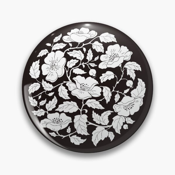 Item preview,  A Circle Made Of Gathering White Flowers, Monochrome designed and sold by Tasha-design.