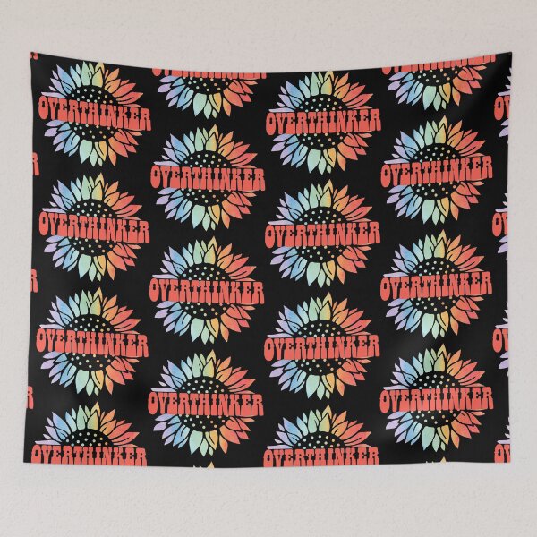 Item preview, Overthinker - Pastel Sunflower Retro Design designed and sold by handsoftime2020.
