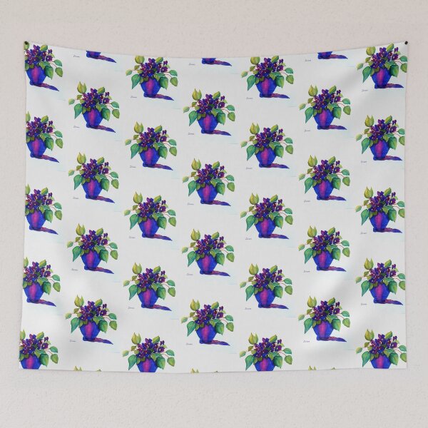 Item preview, "NINNY'S PURPLE VIOLETS"   (Vertical) designed and sold by ShireenJackson.