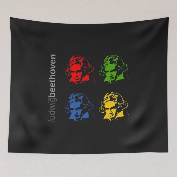 Item preview, Quadrichrome Ludwig van Beethoven portrait poster  designed and sold by CMYKStudio.