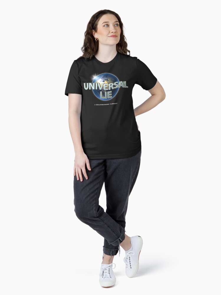 Thumbnail 4 of 7, Essential T-Shirt, Flat Earth - Universal Lie designed and sold by ODDTV.
