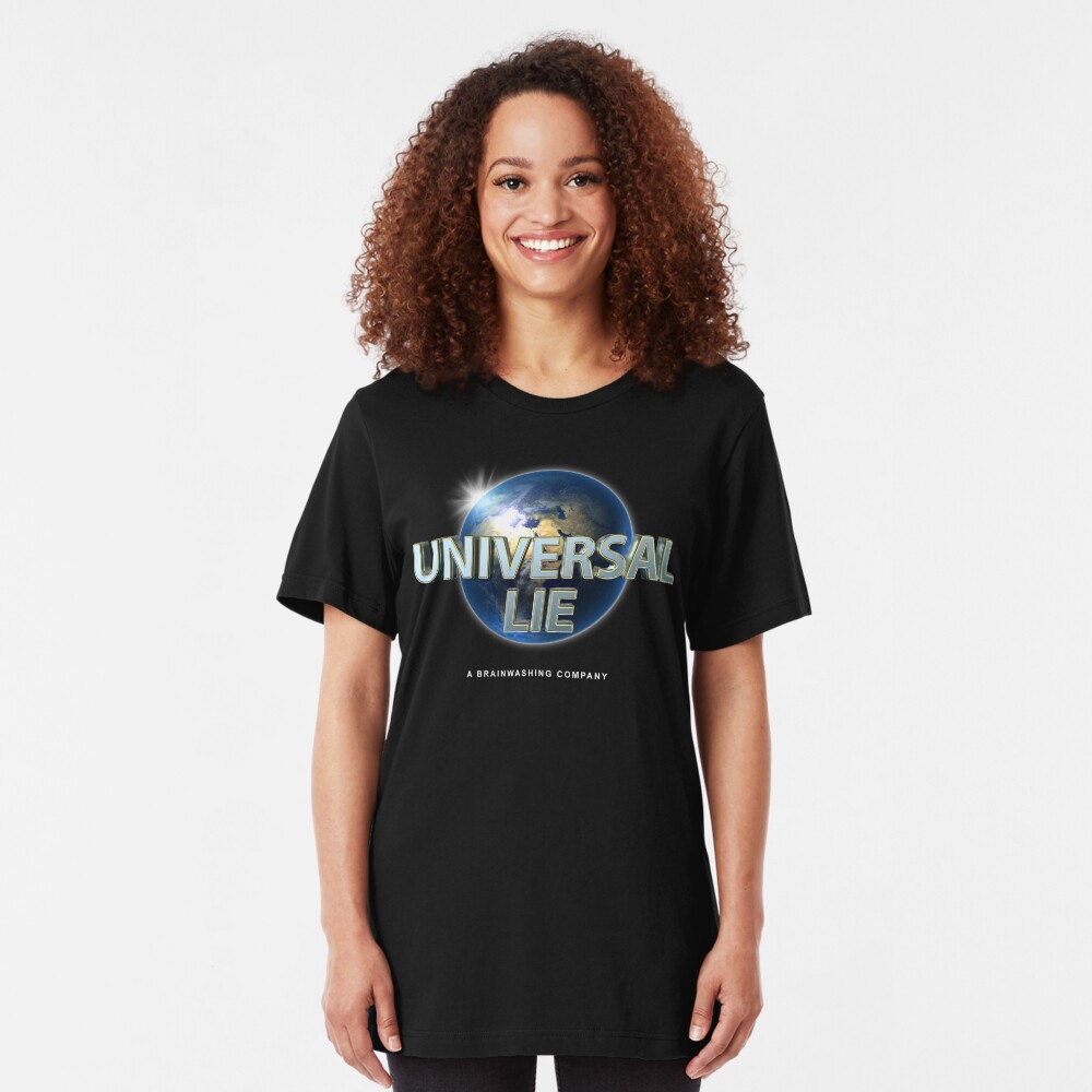Flat Earth - Universal Lie Slim Fit T-Shirt