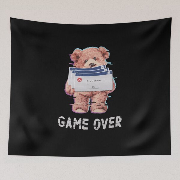 Aperçu de l'œuvre Game over Gaming Design unique créée et vendue par Latenighttalkin.