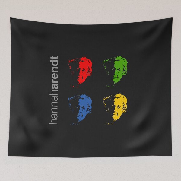 Item preview, Quadrichrome Hannah Arendt portrait poster  designed and sold by CMYKStudio.