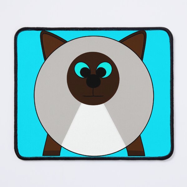 Item preview, A cartoonish round Siamese cat I designed and sold by BrachiaST.
