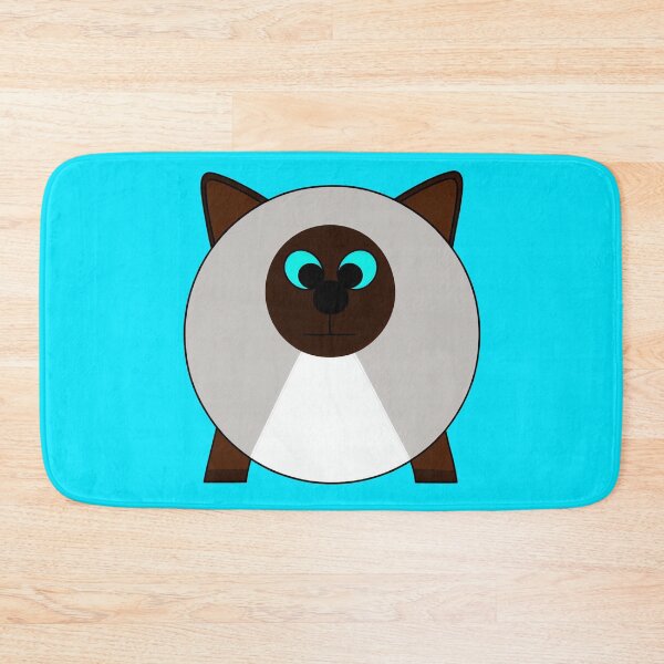 Item preview, A cartoonish round Siamese cat I designed and sold by BrachiaST.