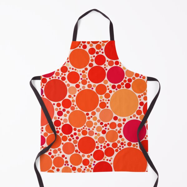 Item preview, Hot Orange and Red Polka Dots Abstract Pattern designed and sold by patternsoup.
