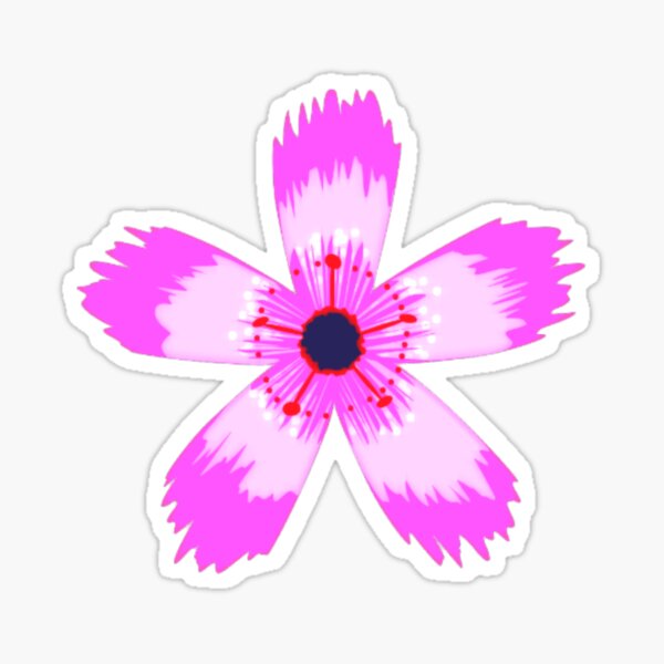 Pink flower Stickers by Mhea, Redbubble