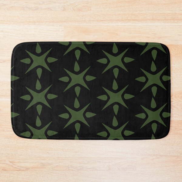 Item preview, Large Geometric abstract snowflake in forest green designed and sold by AngelDawnDesign.