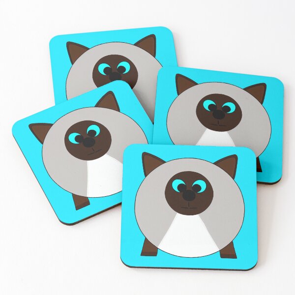 Item preview, A cartoonish round Siamese cat III designed and sold by BrachiaST.