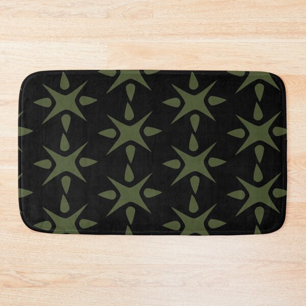 Item preview, Large Geometric abstract snowflake in forest green designed and sold by AngelDawnDesign.