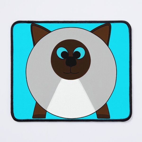 Item preview, A cartoonish round Siamese cat V designed and sold by BrachiaST.