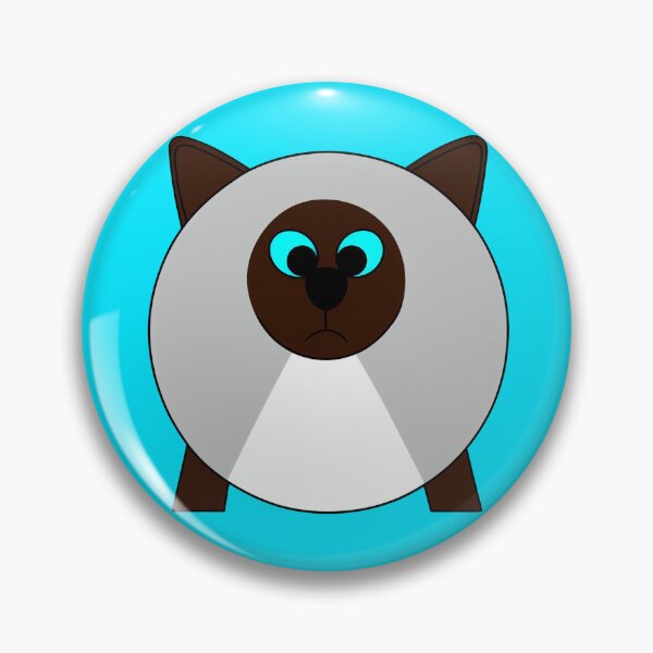 Item preview, A cartoonish round Siamese cat VI designed and sold by BrachiaST.