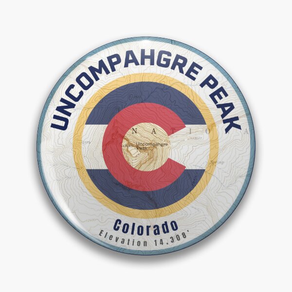 Item preview, Colorado Mountain Map Blue Border - Uncompahgre Peak designed and sold by Willz Designz.