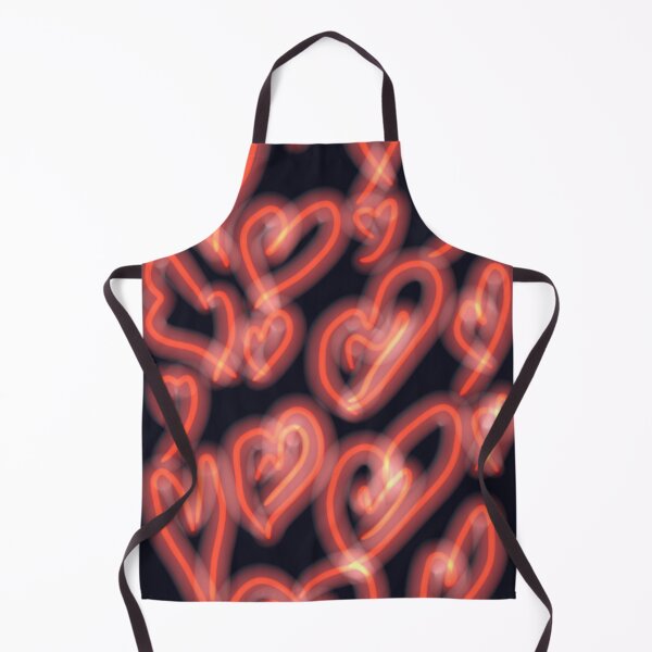 Item preview, Red neon heart design on black background designed and sold by WorldOfWendyArt.
