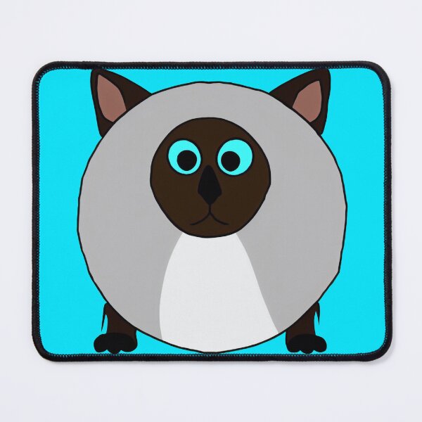 Item preview, A cartoonish round Siamese cat X designed and sold by BrachiaST.