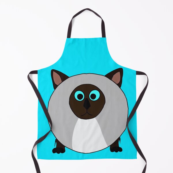 Item preview, A cartoonish round Siamese cat X designed and sold by BrachiaST.