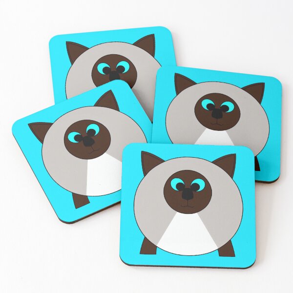 Item preview, A cartoonish round Siamese cat XI designed and sold by BrachiaST.