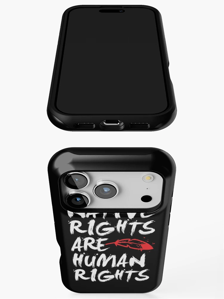 Thumbnail 3 of 4, iPhone Case, Native Rights Are Human Rights designed and sold by LonghouseMedia.