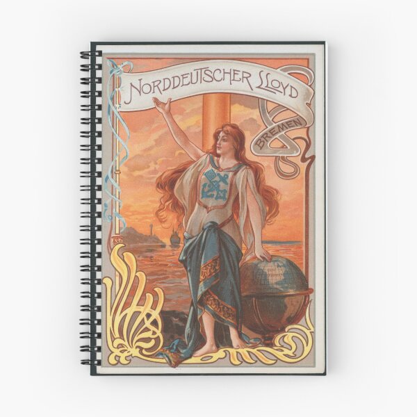 Aperçu de l'œuvre Affiche vintage de Norddeutscher Lloyd Bremen créée et vendue par History Farm.