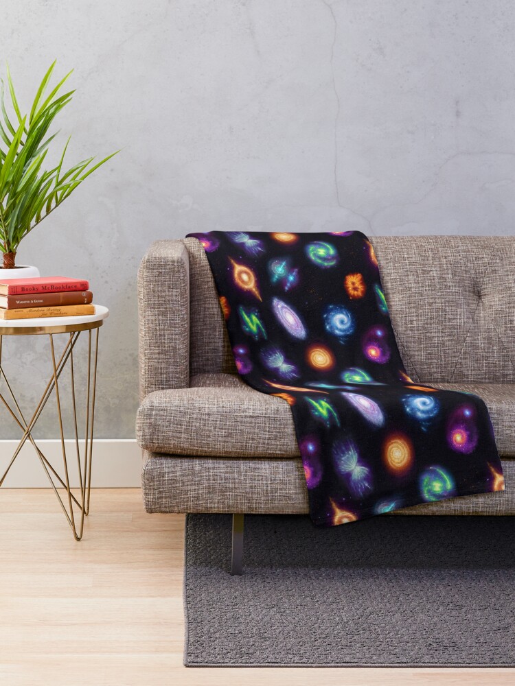 Thumbnail 2 of 6, Throw Blanket, Galaxy Pattern designed and sold by kiddpenn.