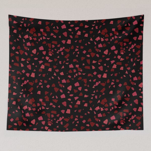 Item preview, Black and Red Terrazzo Marble Tile designed and sold by thesnowwhyte.
