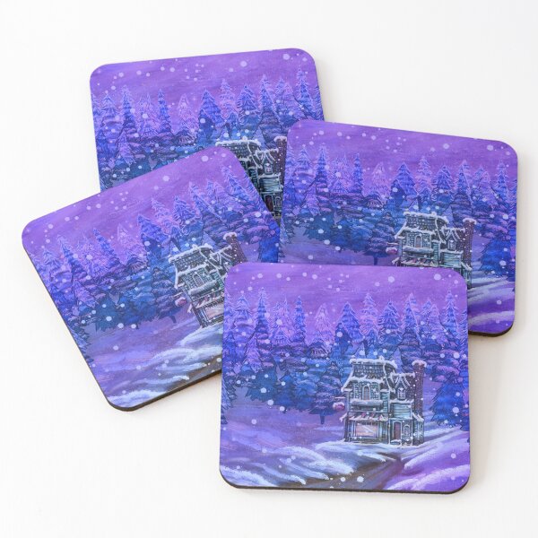 Item preview, Christmas Landscape with Cabin designed and sold by sunnthreads.