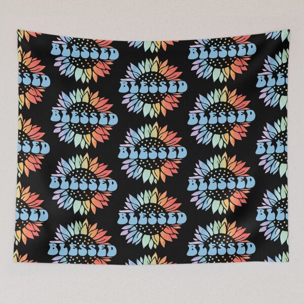 Item preview, Blessed - Pastel Sunflower Retro Design designed and sold by handsoftime2020.