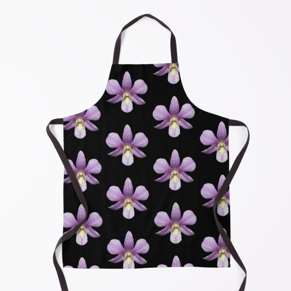 Item preview, Dendrobium orchid Candy Stripe with dark background  designed and sold by Floral-Art.