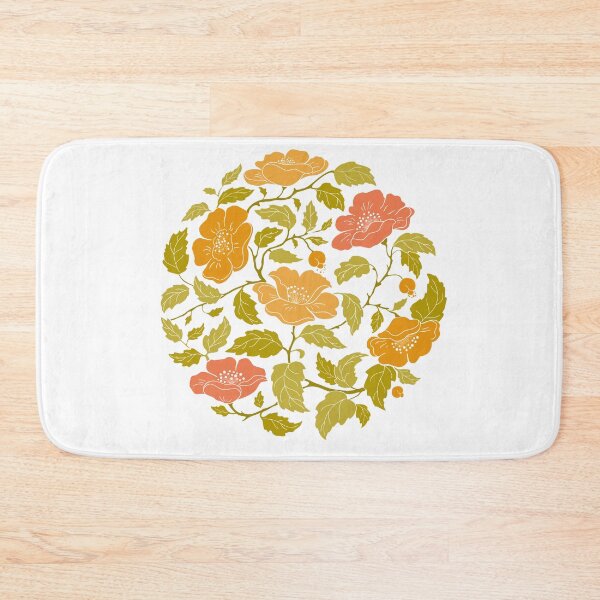 Item preview,  A Circle Made Of Gathering Orange And Pink Flowers designed and sold by Tasha-design.
