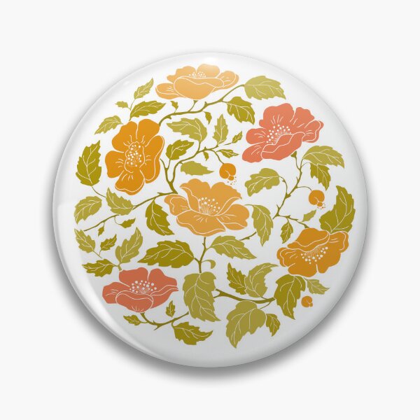 Item preview,  A Circle Made Of Gathering Orange And Pink Flowers designed and sold by Tasha-design.