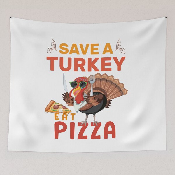 Item preview, Save A Turkey Eat Pizza Adult Vegan Kids Funny Thanksgiving designed and sold by aimed2.