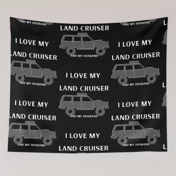Item preview, I Love My Land Cruiser and my husband, Vintage Fj  Toyota, land cruiser, off road truck, fj40 Toyota trucks, 91 land cruiser designed and sold by AkBrokeBikes.