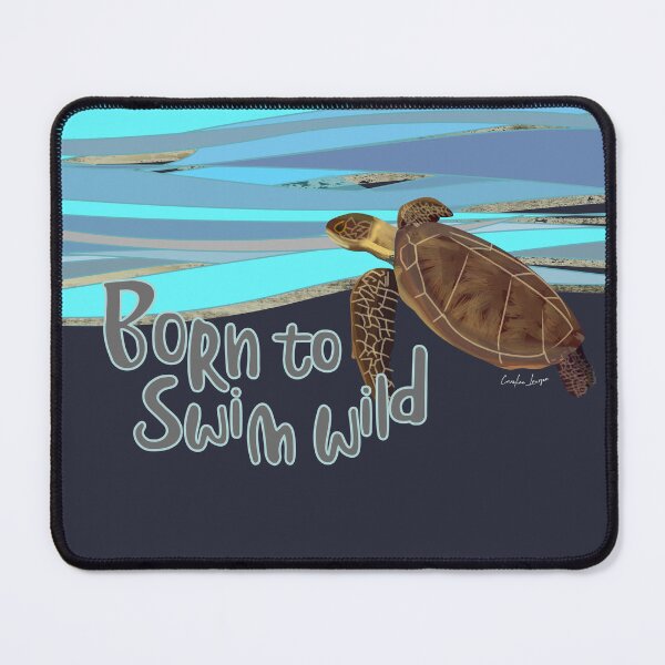 Item preview, Wild open water swimming sea turtle for swimmer swim lovers. Caroline Laursen original designed and sold by Caroline Laursen.
