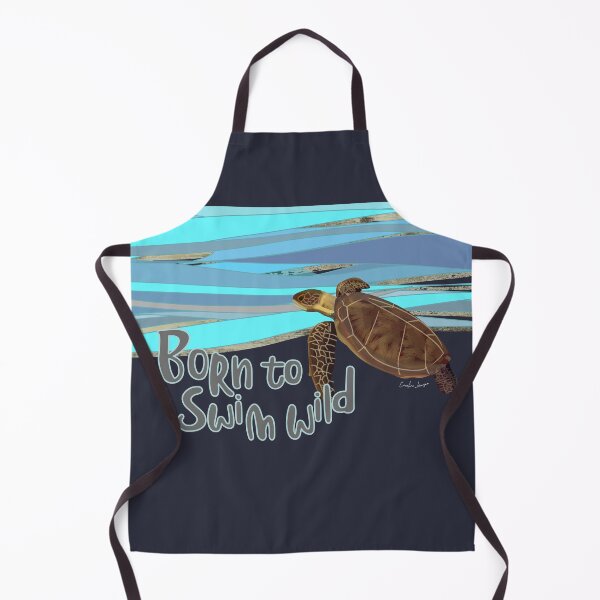 Item preview, Wild open water swimming sea turtle for swimmer swim lovers. Caroline Laursen original designed and sold by Caroline Laursen.