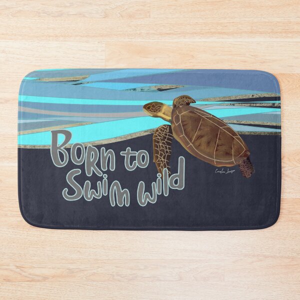 Item preview, Wild open water swimming sea turtle for swimmer swim lovers. Caroline Laursen original designed and sold by Caroline Laursen.