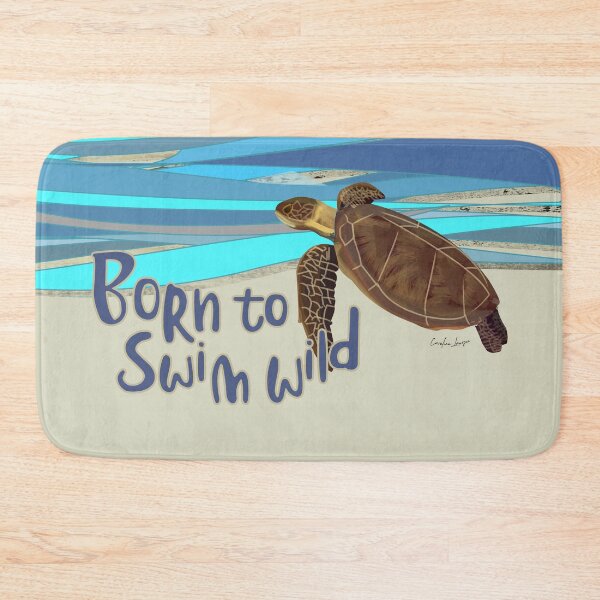 Item preview, Wild open water swimming sea turtle for swimmer swim lovers. Caroline Laursen original designed and sold by Caroline Laursen.
