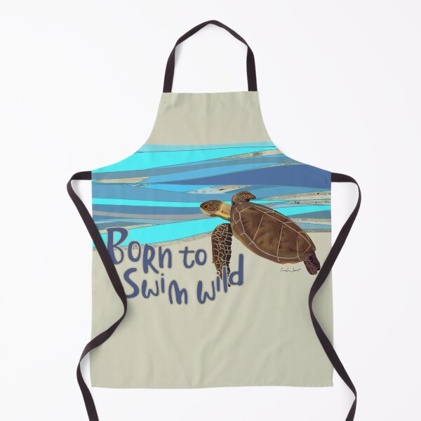 Item preview, Wild open water swimming sea turtle for swimmer swim lovers. Caroline Laursen original designed and sold by Caroline Laursen.