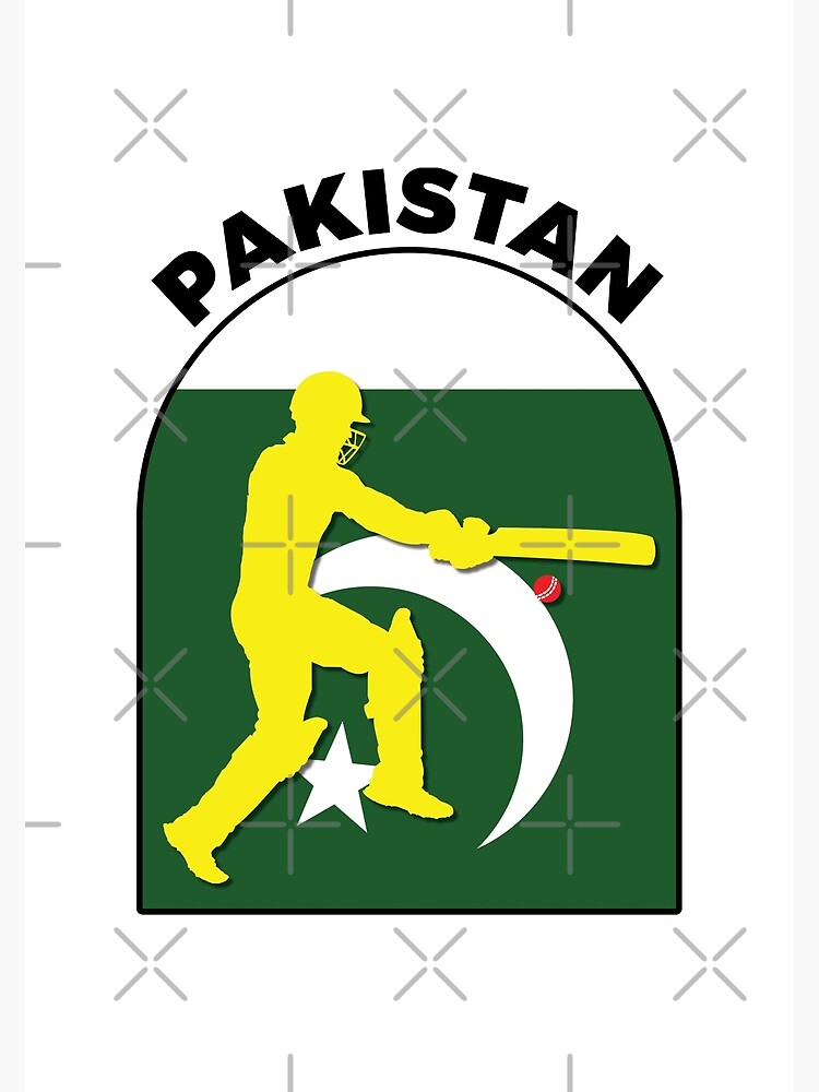 "Pakistan Cricket Batsman Pakistan Flag Cricket Fan" Poster for Sale