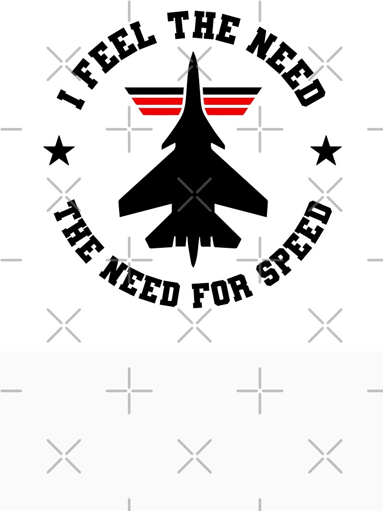 Camiseta Oficial Top Gun 'I Feel The Need For Speed' Para Hombres: Licencia Original, Varios Talles