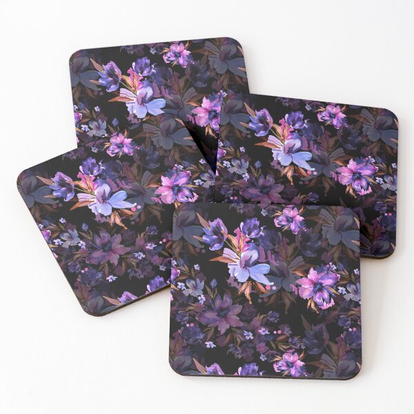 Item preview, Pink flowers wallpaper designed and sold by The Love Quill.