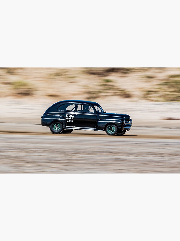 Thumbnail 3 of 3, Art Print, Vintage Hot Rod Association at Pendine Sands Beach Race. Car 584 in 2022 designed and sold by stevehuggett.