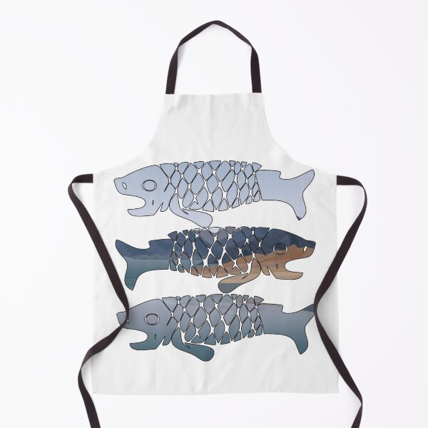 Item preview, Light Blue Sky Reflected Tribal Fish designed and sold by damonasplace.