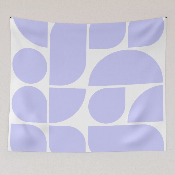 Item preview, Minimal Geometric Shapes 05 | Abstract Art Mid Century Bauhaus Inspired Lavender Blue designed and sold by MarleneCanto.