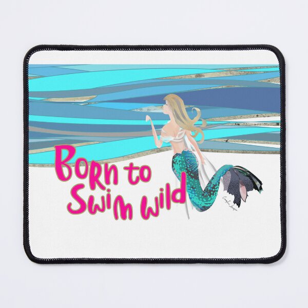 Item preview, Wild open water swimming mermaid for swimmer swim lovers. Caroline Laursen original designed and sold by Caroline Laursen.