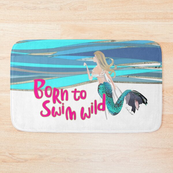 Item preview, Wild open water swimming mermaid for swimmer swim lovers. Caroline Laursen original designed and sold by Caroline Laursen.