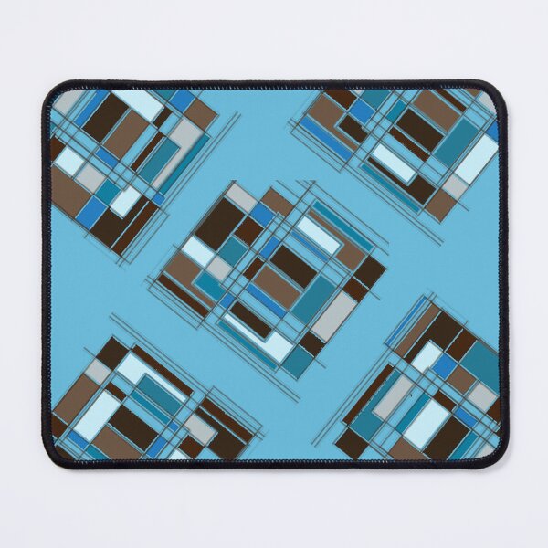 Item preview, Retro Turquoise & Brown Abstract DPA150523-14 designed and sold by CSteenArt.