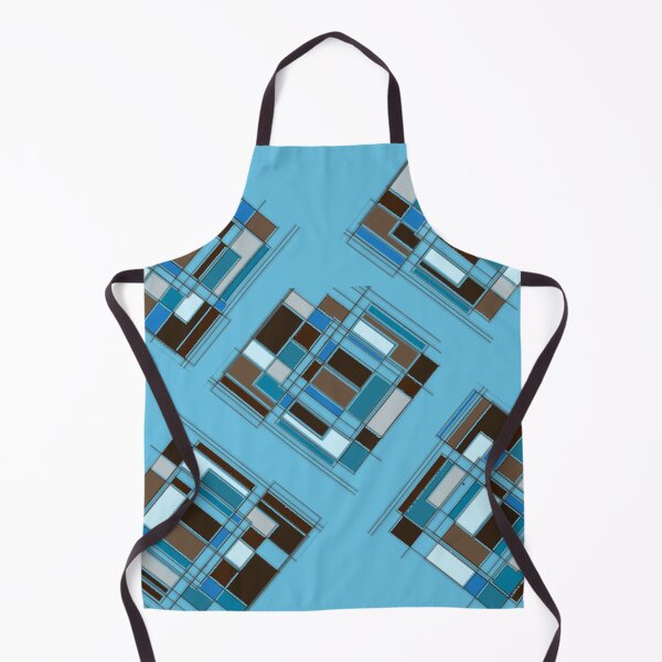 Item preview, Retro Turquoise & Brown Abstract DPA150523-14 designed and sold by CSteenArt.