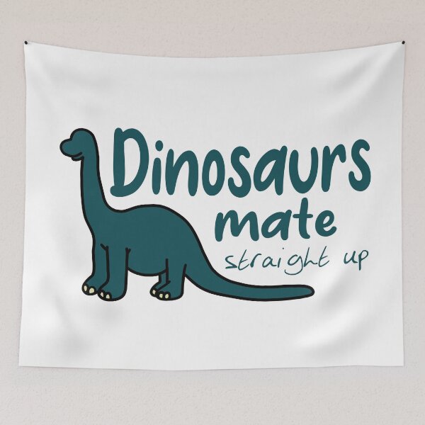 Item preview, Dinosaurs Mate Straight Up Sticker designed and sold by Marianna's Meraki.